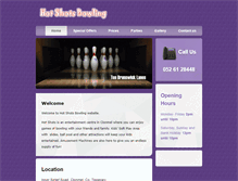 Tablet Screenshot of hotshotsbowling.com